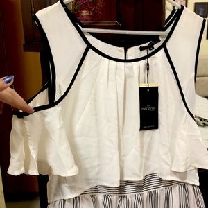 Madame “White Maxi dress with front slit”